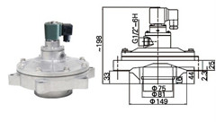 袋式2寸淹沒(méi)式電磁脈沖閥 袋式2寸淹沒(méi)式電磁脈沖閥